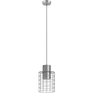 EGLO Hanglamp MILLIGAN Hanglamp in zilver en wit van staal - excl. E27 - 40W (1 stuk)