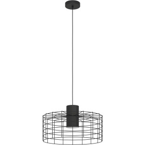 EGLO Hanglamp MILLIGAN Hanglamp in zwart en wit van staal - excl. E27 - 40W (1 stuk)