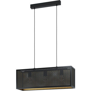 EGLO Hanglamp SALLICANO Hanglamp in zwart en goud van staal - excl. E27 - 40W (1 stuk)