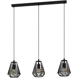 EGLO Hanglamp STYPE Hanglamp in zwart van staal - excl. E27 - 40W (1 stuk)