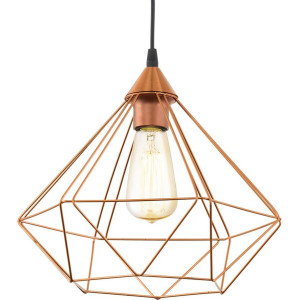 EGLO Hanglamp TARBES Vintage hanglamp, retro-look, staal, kunststof, E27, Ø32,5 cm