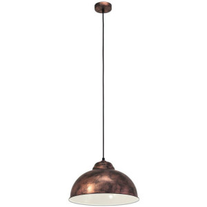 EGLO Hanglamp TRURO 2 Eetkamerlamp, eettafel hanglamp, metaal in roestlook, E27 fitting (1 stuk)