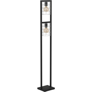 EGLO Staande lamp JUBILY Vloerlamp in zwart van staal - excl. E27 - 2X40W (1 stuk)