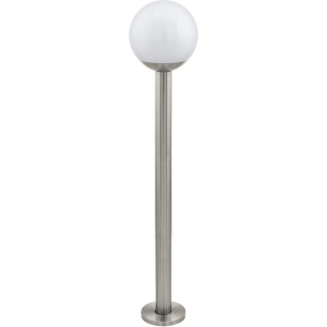 EGLO Staande lamp NISIA-Z Vloerlamp in zilver van roestvrij staal - incl. E27 - 1X9W (1 stuk)