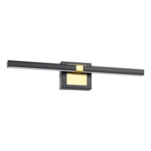 EGLO Wandlamp PEGUERA Spiegellamp, spiegellamp, metaal, zwart en messing, IP44, 60 cm (1 stuk)