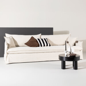 Nohr 4-zits Bank 'Elden' Linnen, 275cm, kleur Beige