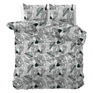 Dekbedovertrek Katla - Lits-Jumeaux (240x220 cm) - Groen Polyester-katoen - Dessin: - Sleeptime Elegance - Dekbed-Discounter.nl