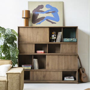 Eleonora Boekenkast 'Milo' Eiken, 173 x 180cm, kleur Bruin