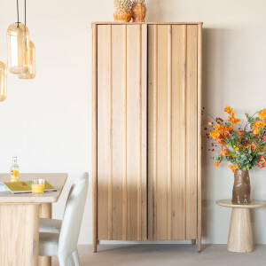 Eleonora Opbergkast 'Jake' Eiken, 210 x 102cm, kleur Naturel