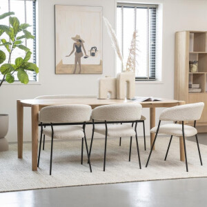 Eleonora Deens Ovale Eettafel 'Selbu' Eiken, 160 x 90cm