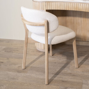 Eleonora Eetkamerstoel 'Mikky' kleur Beige/Naturel