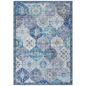 Vloerkleed Shiraz -Blauw 150x80cm - - Dekbed-Discounter.nl