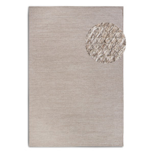 ELLE DECORATION Wollen kleed Pradesh Handgeweven, wol, natuur, loper, woonkamer, slaapkamer, Scandi