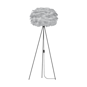 Eos Large vloerlamp light grey - met tripod zwart - Ø 65 cm