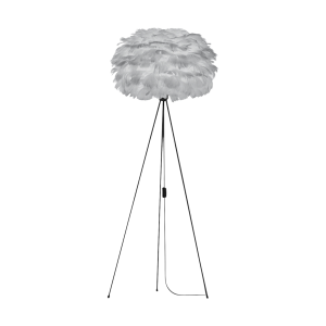 Eos Medium vloerlamp light grey - met tripod zwart - Ø 45 cm