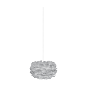 Eos Micro hanglamp light grey - met koordset wit - Ø 22 cm