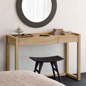 Ethnicraft Bureau 'Frame' Geolied Eikenhout, 120 x 43cm, kleur Naturel