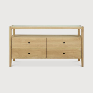 Ethnicraft Dressoir 'Spindle' Geolied Eikenhout, 150cm, kleur Naturel