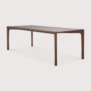 Ethnicraft Eettafel 'PI' Gevernist Teakhout, 240 x 100cm, kleur Bruin