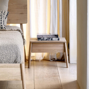 Ethnicraft Nachtkastje 'Air' Geolied Eikenhout, kleur Naturel
