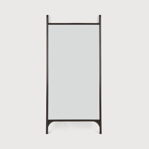 Ethnicraft Staande Spiegel 'PI' Mahoniehout, 200 x 80cm, kleur Donkerbruin