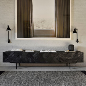 Ethnicraft TV-meubel 'Graphic' Gevernist Teakhout, 240cm