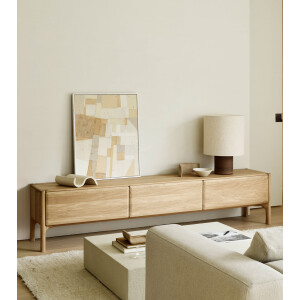 Ethnicraft TV-meubel 'PI' Geolied Eikenhout, 242cm