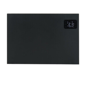 Eurom Alutherm 800XS Convectorkachel - 56.1x42.9cm - IP24 - 800watt - wifi - vloer/wand- Horizontaal - metaal - mat zwart 360547