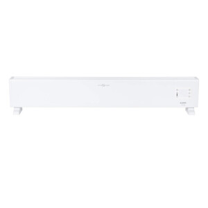 Eurom Alutherm Convectorkachel - 145x21cm - IP24 - 2500watt - wifi - vloer/wand- Horizontaal - metaal wit mat 361056