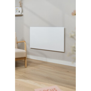 Eurom Mon Soleil Infrarood paneel - 103.7x63.8cm - IP24 - 600watt - wifi - vloer/wand- Horizontaal / Verticaal - metaal wit mat 361773