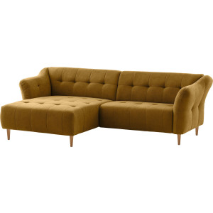exxpo - sofa fashion Hoekbank Soraya, L-vorm met houten poten, vrij plaatsbaar