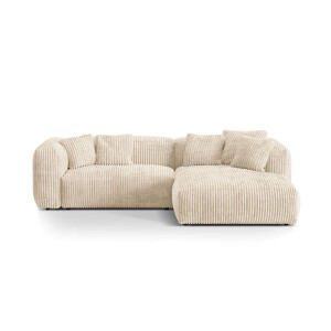2-zits hoekbank Martina ribstof rechts | Micadoni
