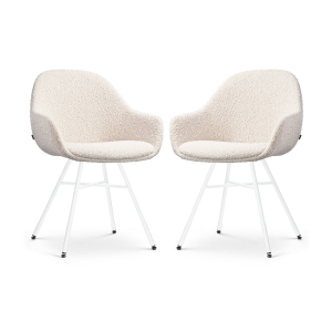 Set van 2 eetkamerstoelen Noa-Mae bouclé | Nolon