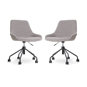 Set van 2 bureaustoelen Nout-Isa bouclé | Nolon