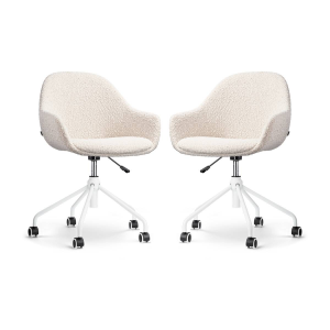 Set van 2 bureaustoelen Nout-Mae bouclé | Nolon