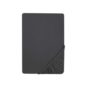 Biberna Jersey hoeslaken (Titanium, 180-200 x 200 cm)