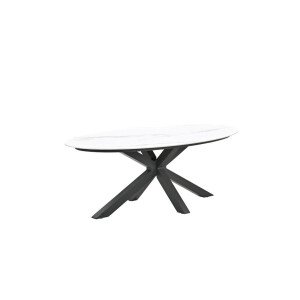 Garden Impressions Tafel Scotland Centostone Venice White-Carbon Black 220 x 115 cm