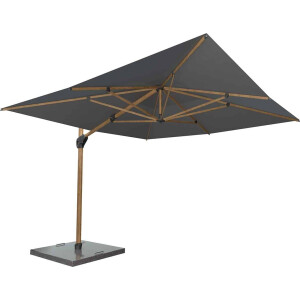 4 Seasons Outdoor Zweefparasol Hacienda Woodlook Charcoal 300 x 400 cm
