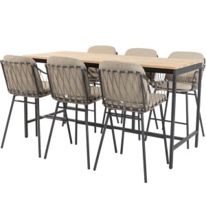 Taste by 4 Seasons Barset Taverne Prego Teak 7-delig 200 x 85 cm