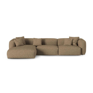 Modulaire hoekbank Martina links bouclé | Micadoni Home