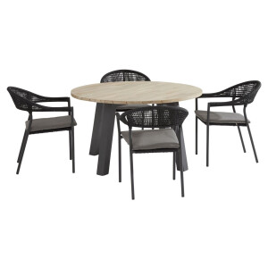 Taste by 4 Seasons Tuinset Sienna Derby Ø130 cm Antraciet