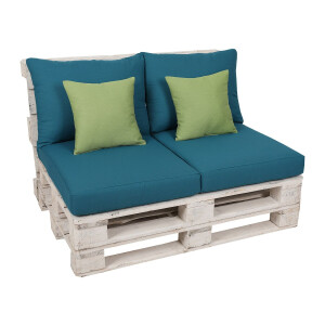 GO-DE Textil Palletkussenset (Petrol/groen)