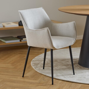 Bendt Eetkamerstoel 'Jestin' Structuurstof, kleur Beige