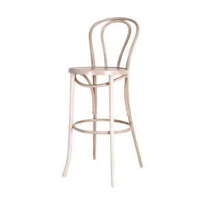 Vienna Thonet No. 18 houten barkruk whitewash - 75 cm