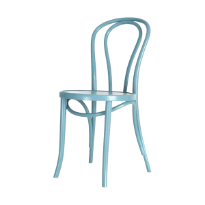 Vienna Thonet No. 18 houten bistrostoel blauw