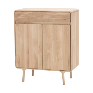 Fawn cabinet houten opbergkast whitewash - 90 x 110 cm