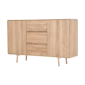 Fawn dresser houten ladekast whitewash - 180 x 110 cm