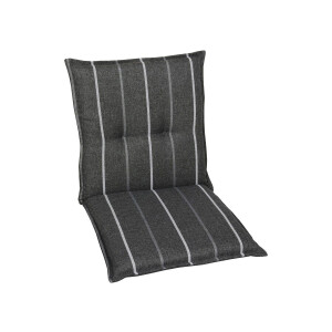 GO-DE Textil Tuinkussen (Stoelkussens voor stoelen met een lage rugleuning, Antraciet)