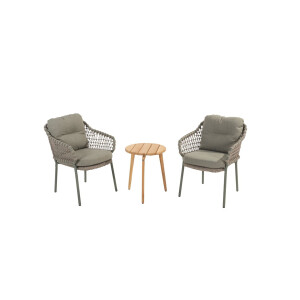 4 Seasons Outdoor Bistroset Zucca Jura 3-delig Teak Ø45 cm