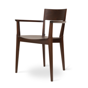 Felda houten eetkamerstoel walnoot - met armleuningen